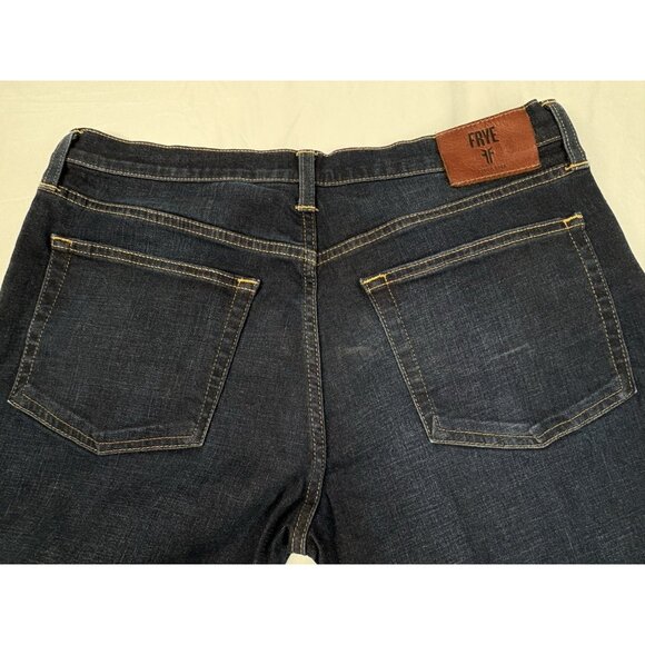 Frye Dark Wash Jeans Men’s 34x32 Tapered Cotton Lycra Stretch Denim - Picture 3 of 14